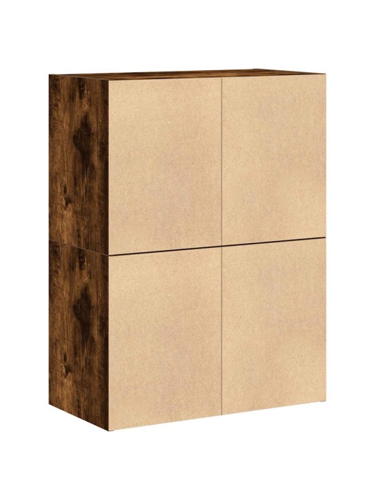Vida skříňky s 2 zásuvkami 2ks kouřový dub 60x31x40cm kompozitní dřevo