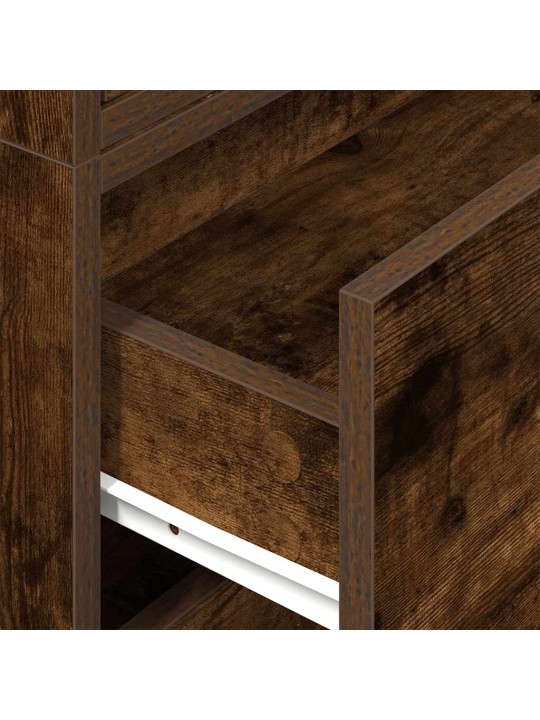 Vida skříňky s 2 zásuvkami 2ks kouřový dub 60x31x40cm kompozitní dřevo