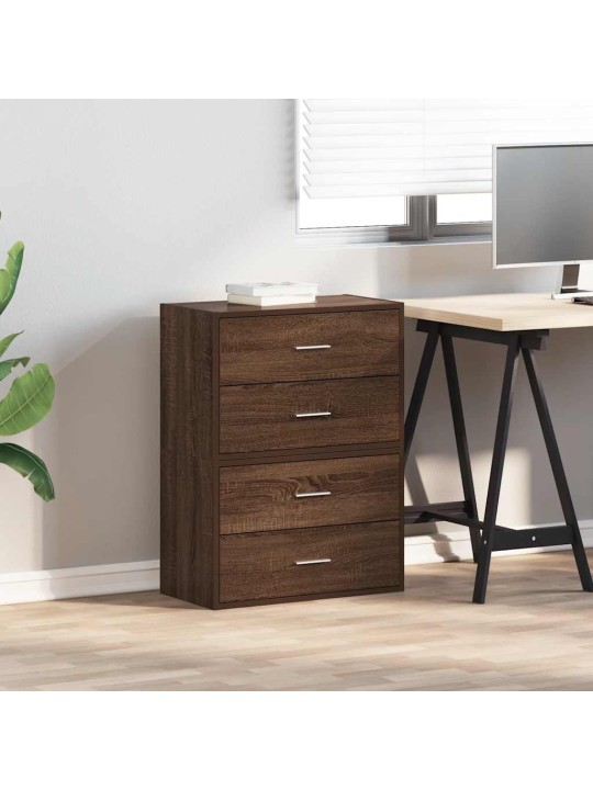Vida skříňky s 2 zásuvkami 2 ks hnědý dub 60x31x40 cm kompozitní dřevo