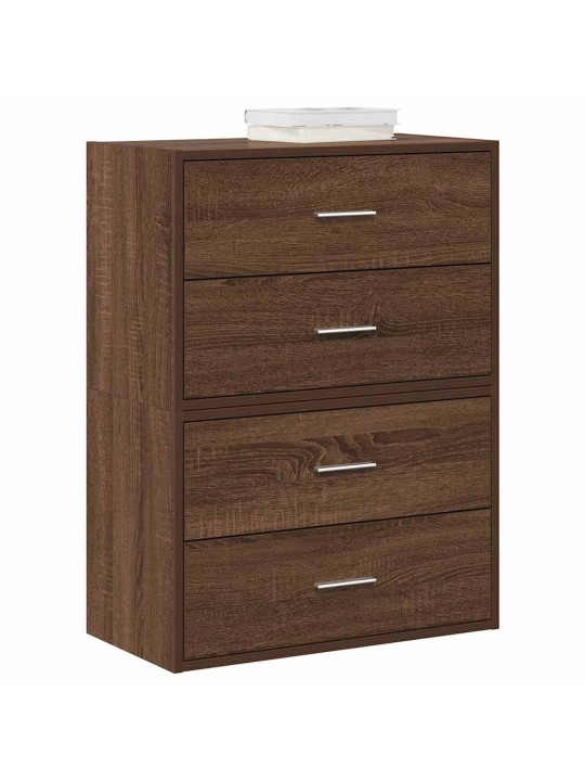 Vida skříňky s 2 zásuvkami 2 ks hnědý dub 60x31x40 cm kompozitní dřevo