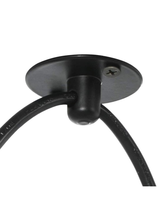 Závěsné svítidlo se 3 držáků lamp e27 černé metal