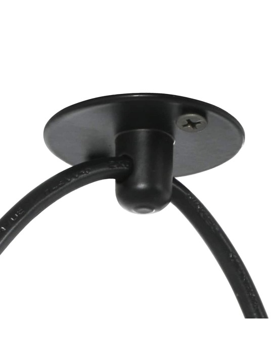 Závěsné svítidlo se 6 držáků lamp e27 černé metal