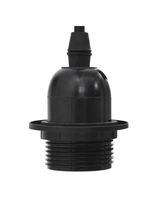 Závěsné svítidlo se 6 držáků lamp e27 černé metal