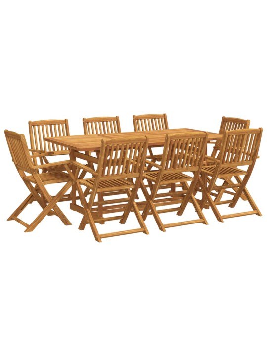 9dílný zahradní jídelní set 180x90x75 cm masivní akáciové dřevo