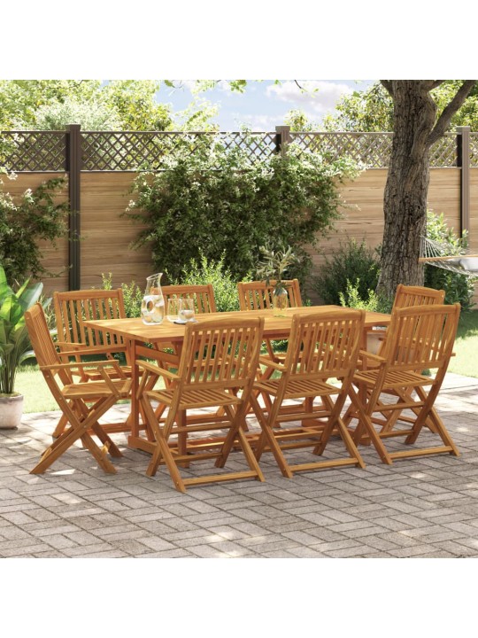 9dílný zahradní jídelní set 180x90x75 cm masivní akáciové dřevo