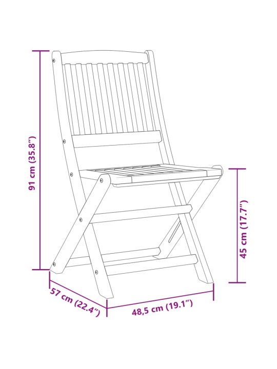 9dílný zahradní jídelní set 180x90x75 cm masivní akáciové dřevo
