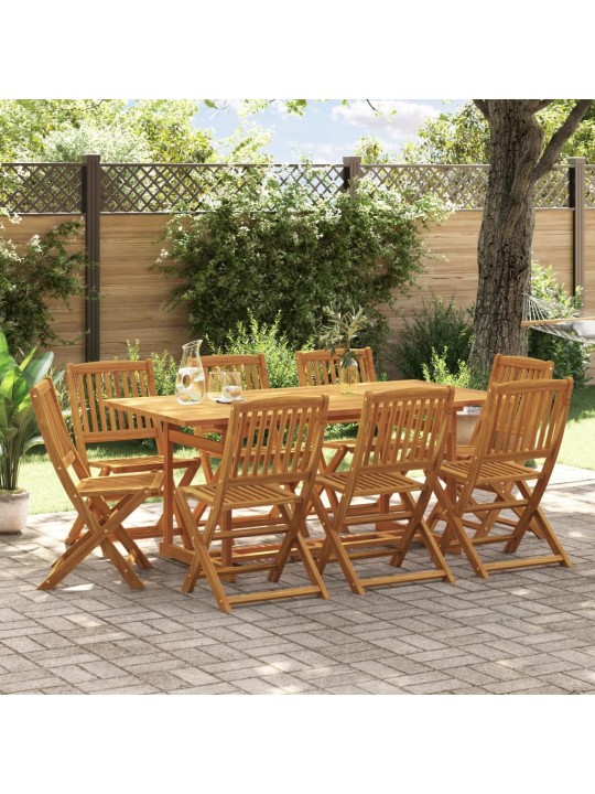 9dílný zahradní jídelní set 180x90x75 cm masivní akáciové dřevo