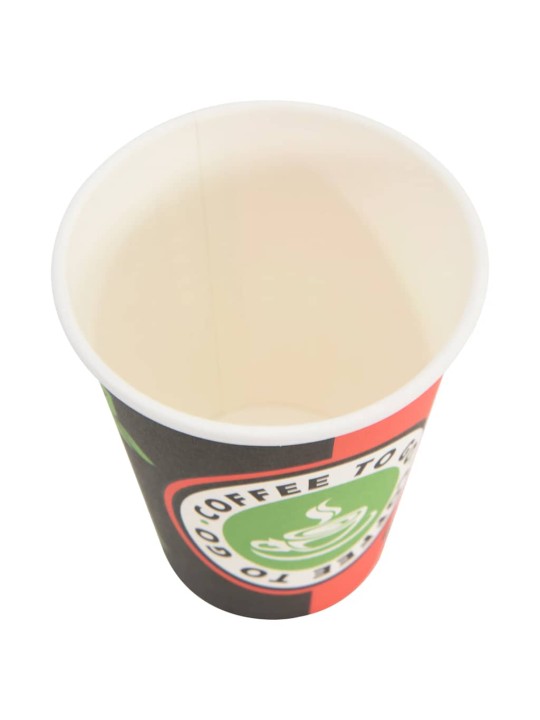 Papírové kelímky na kávu 1000 pcs 12oz 300ml červeno-černý