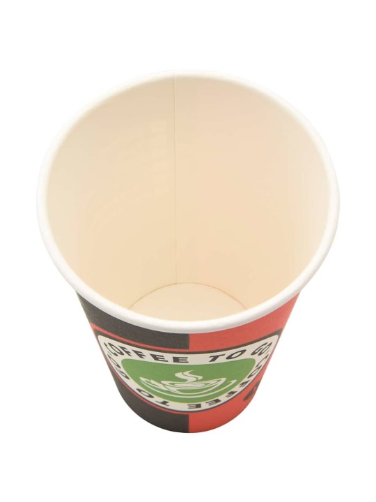 Papírové kelímky na kávu 1000 pcs 16oz 400ml červeno-černý