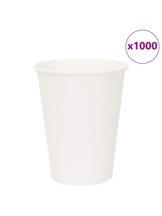 Papírové kelímky na kávu 1000 pcs 12oz 300ml bílé