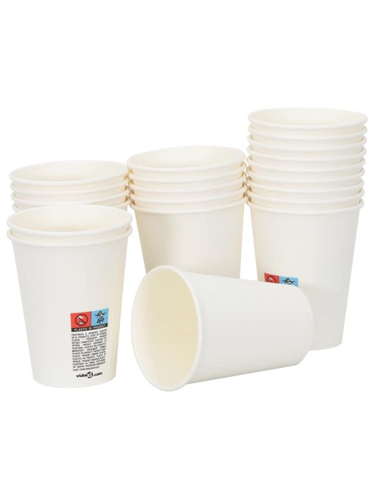 Papírové kelímky na kávu 1000 pcs 12oz 300ml bílé