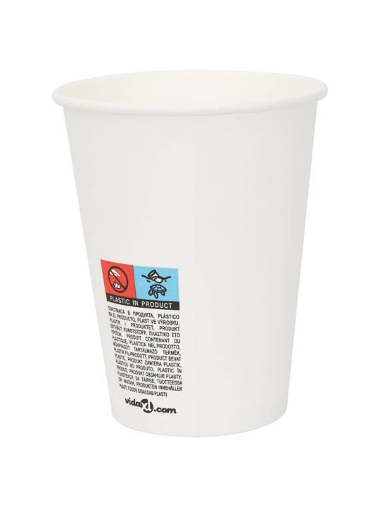 Papírové kelímky na kávu 1000 pcs 12oz 300ml bílé