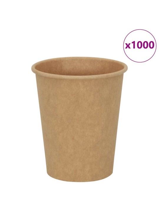 Papírové kelímky na kávu 1000 pcs 8oz 200ml hnědé