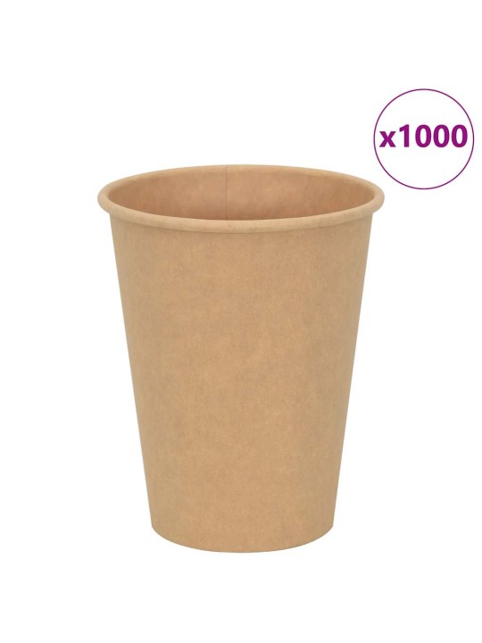 Papírové kelímky na kávu 1000 pcs 12oz 300ml hnědé