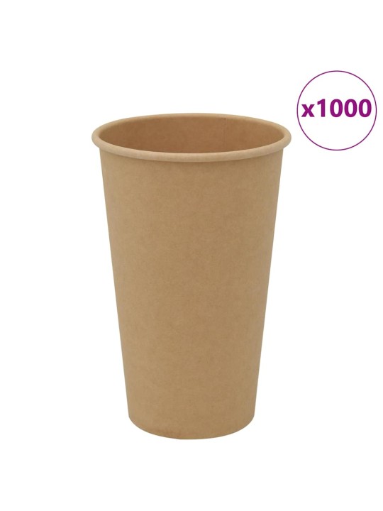 Papírové kelímky na kávu 1000 pcs 16oz 400ml hnědé