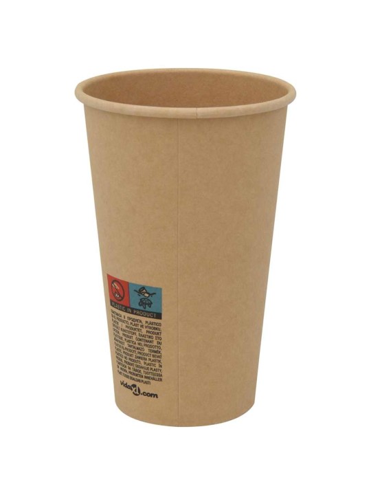 Papírové kelímky na kávu 1000 pcs 16oz 400ml hnědé