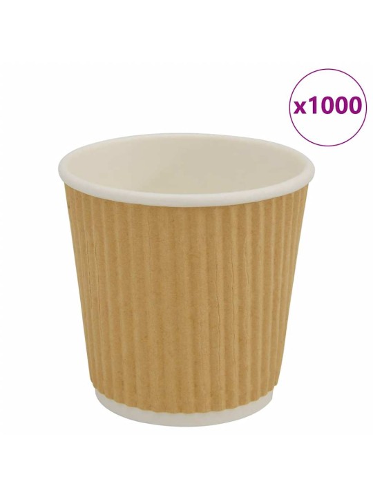 Papírové kelímky na kávu 1000 pcs 4oz 100ml hnědé