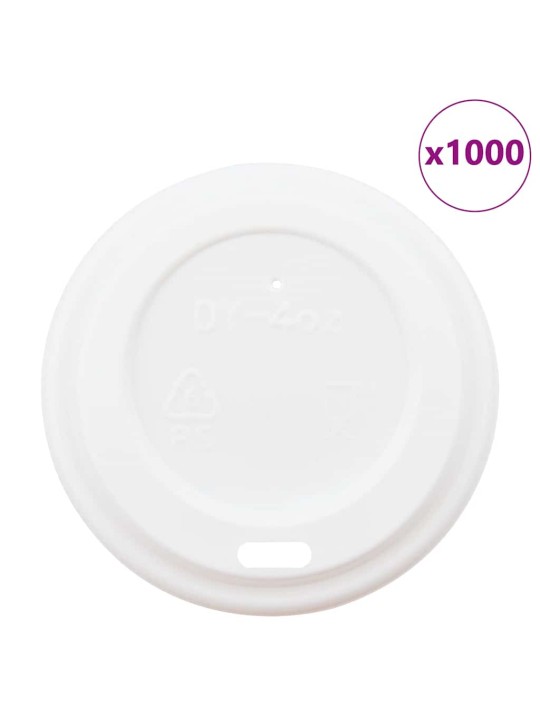 Papírové víčka na kávu ø60 mm 4oz 1000 pcs bílé plast