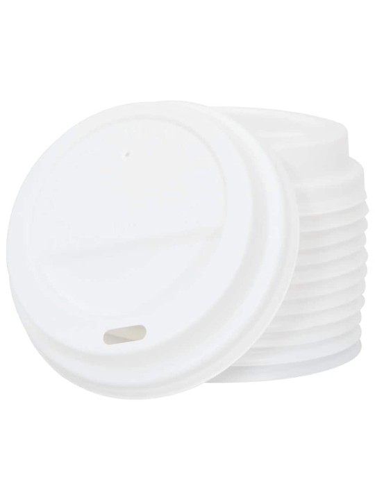 Papírové víčka na kávu ø80 mm 8oz 1000 pcs bílé plast
