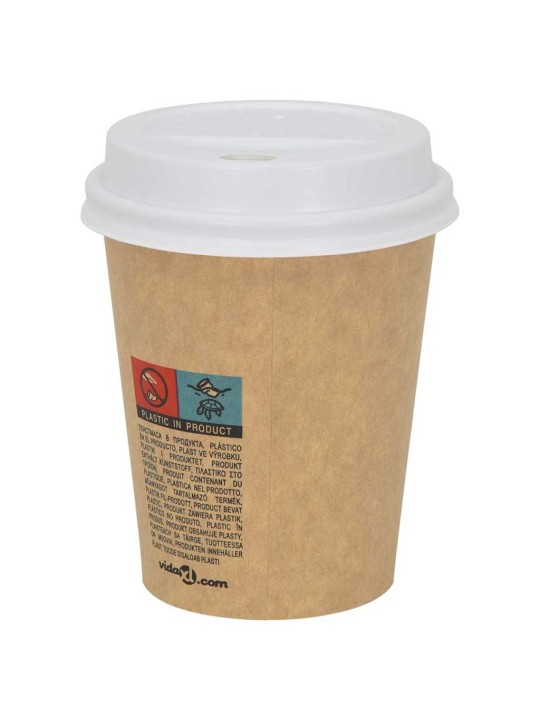 Papírové víčka na kávu ø80 mm 8oz 1000 pcs bílé plast