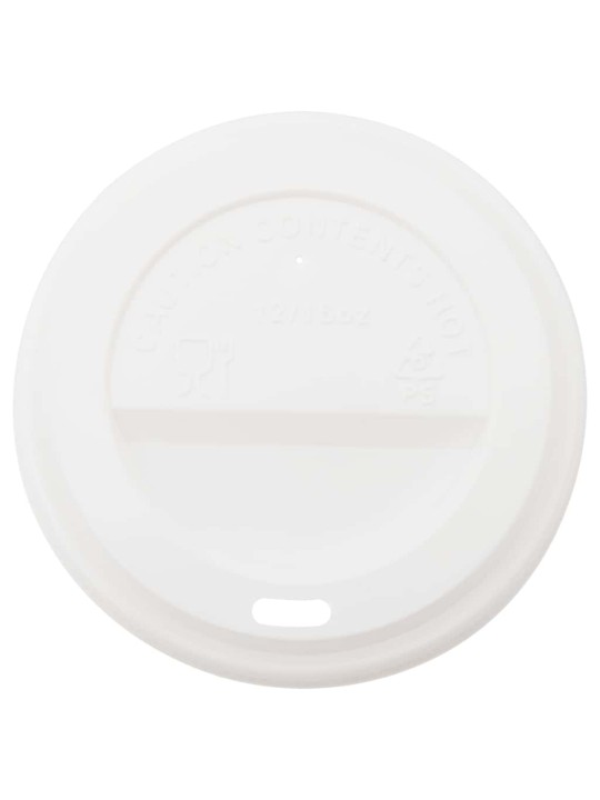 Papírové víčka na kávu ø90 mm 12oz and 16oz 1000 pcs bílé plast