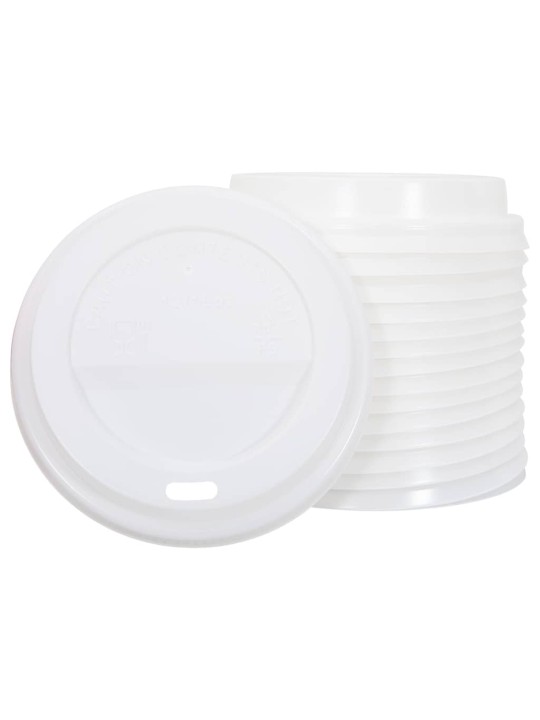 Papírové víčka na kávu ø90 mm 12oz and 16oz 1000 pcs bílé plast