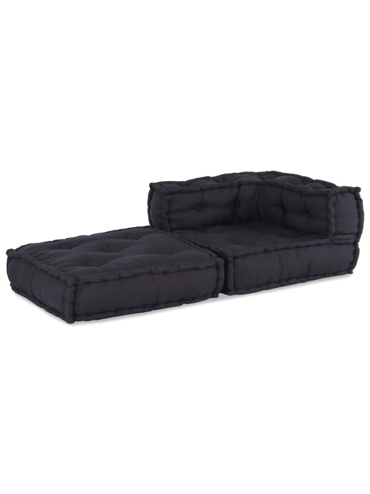 Modulární puf antracit 70x70x54 látka