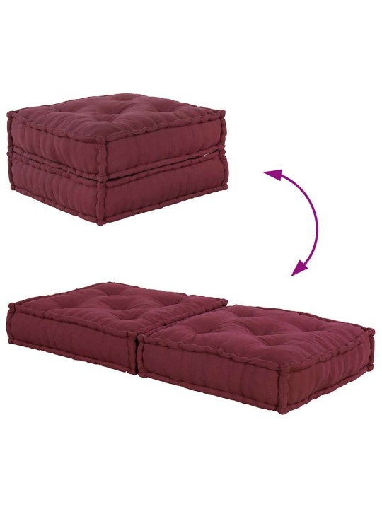 Modular pouffe maroon 70x70x36 látka