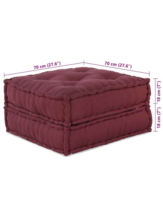 Modular pouffe maroon 70x70x36 látka