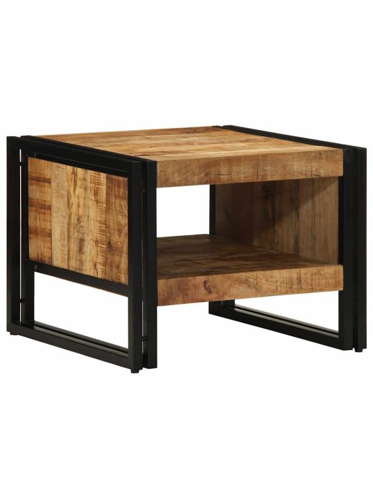 Konferenční stolek 50x50x38 cm masivní surové dřevo mango
