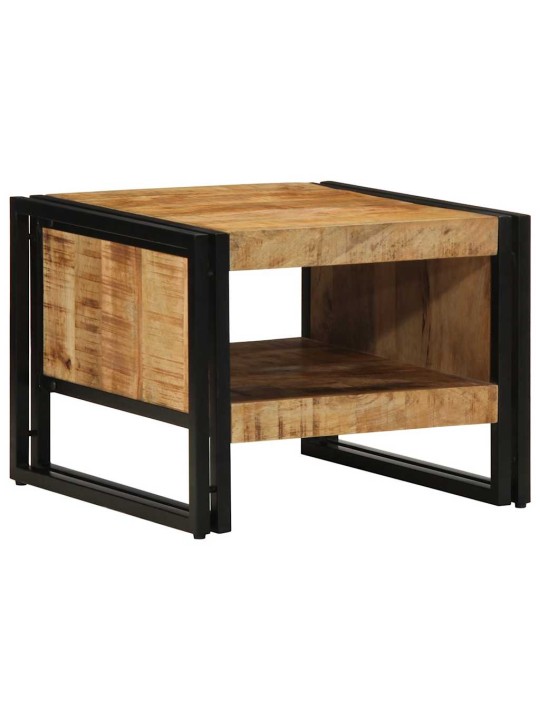 Konferenční stolek 50x50x38 cm masivní surové dřevo mango