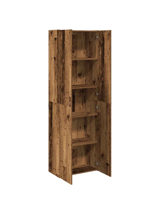 Skříň old wood 60 x 32 x 190 cm kompozitní dřevo