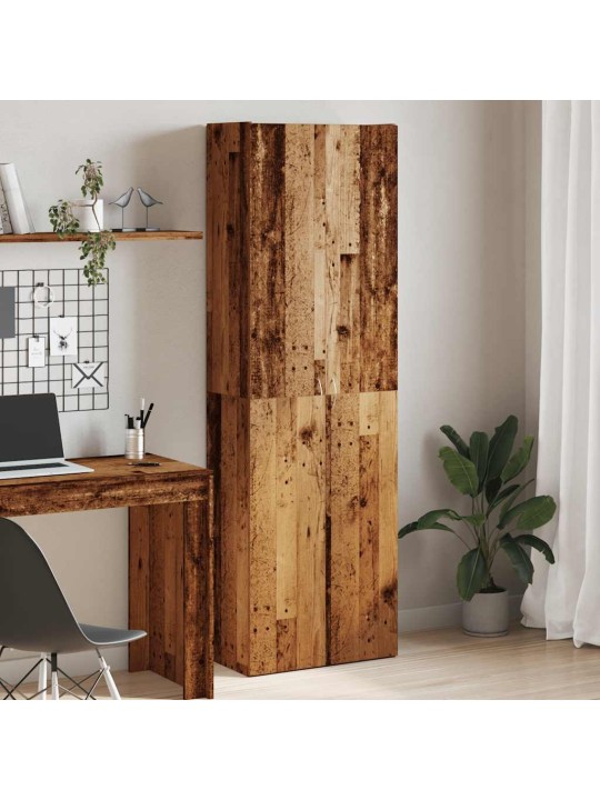 Skříň old wood 60 x 32 x 190 cm kompozitní dřevo