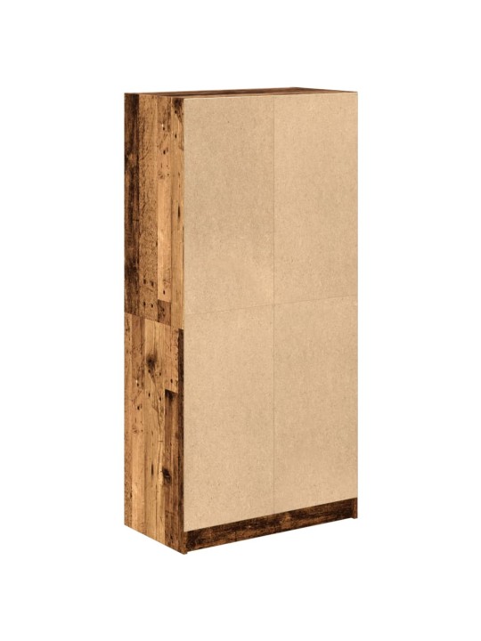 Highboard s dvířky old wood 68 x 37 x 142 cm kompozitní dřevo