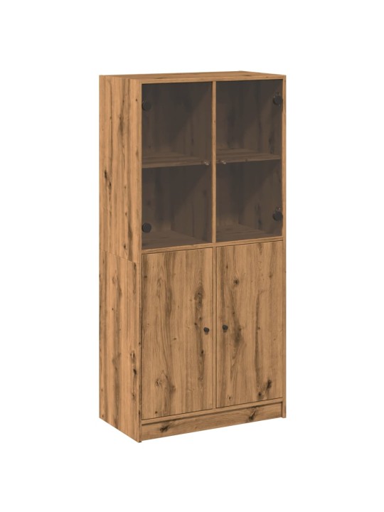 Highboard s dvířky dub artisan 68x37x142 cm kompozitní dřevo
