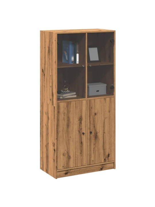 Highboard s dvířky dub artisan 68x37x142 cm kompozitní dřevo