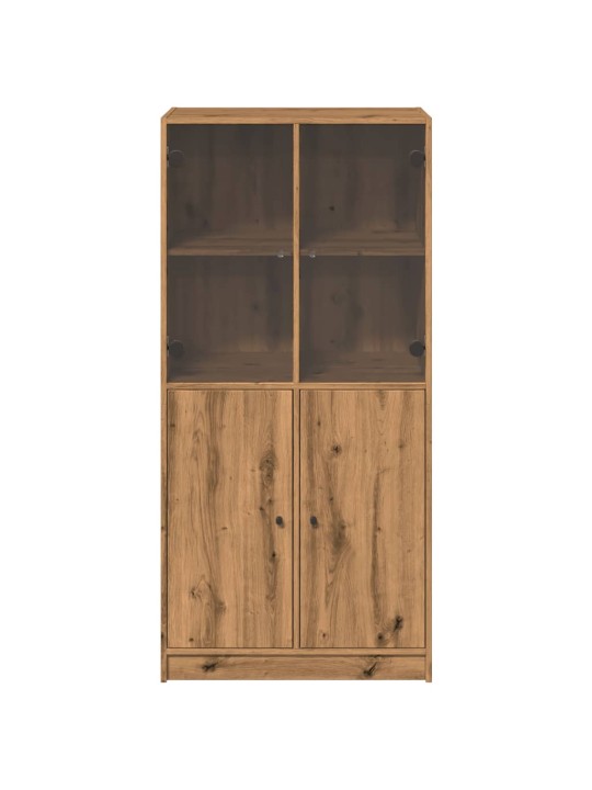 Highboard s dvířky dub artisan 68x37x142 cm kompozitní dřevo