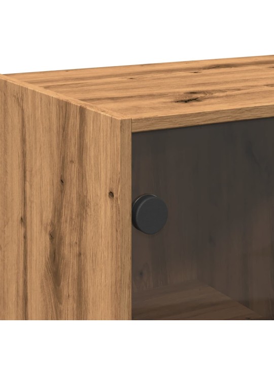 Highboard s dvířky dub artisan 68x37x142 cm kompozitní dřevo