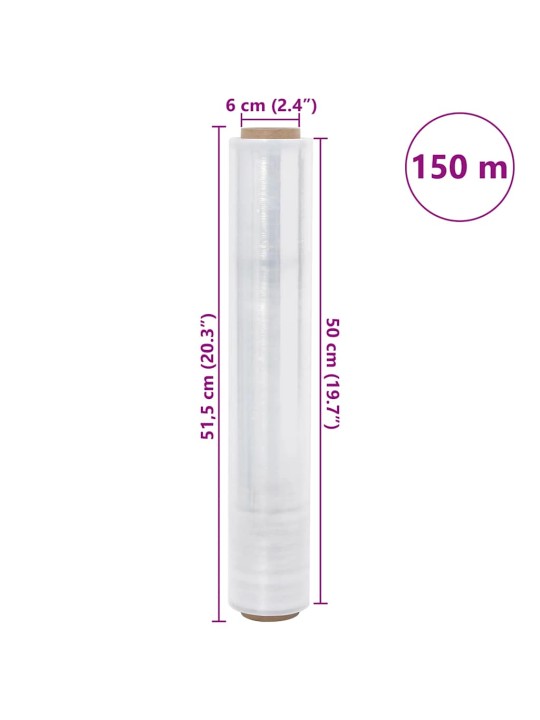 Stretch fólie 6 ks transparentní 17 μm 50 cm x 150 m