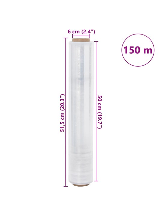 Stretch fólie 6 ks transparentní 23 μm 50 cm x 150 m