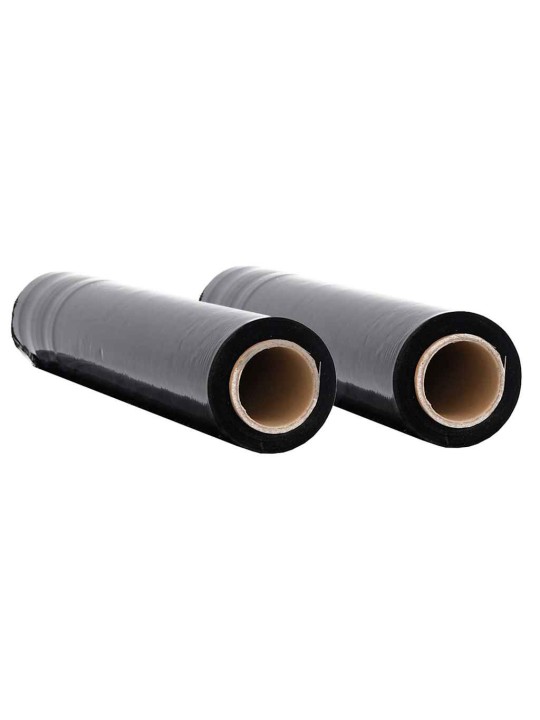 Stretch fólie 2 ks černá 23 μm 50 cm x 300 m