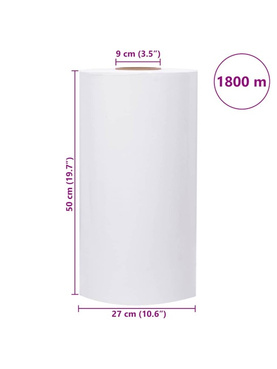 Zemědělská strečová fólie bílá 25 µm 50 cm x 1800 m