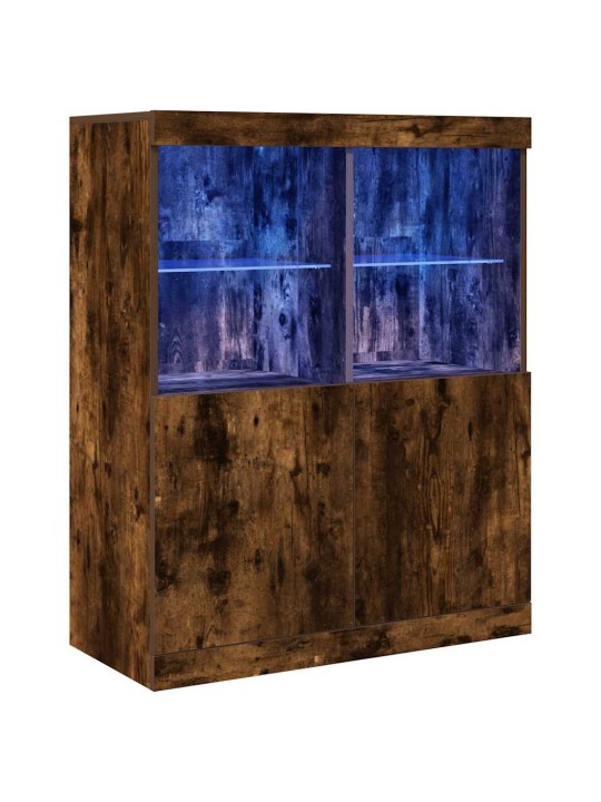 Příborník kouřový dub 81x37x100 cm kompozitní dřevo