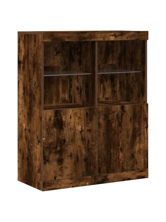 Příborník kouřový dub 81x37x100 cm kompozitní dřevo