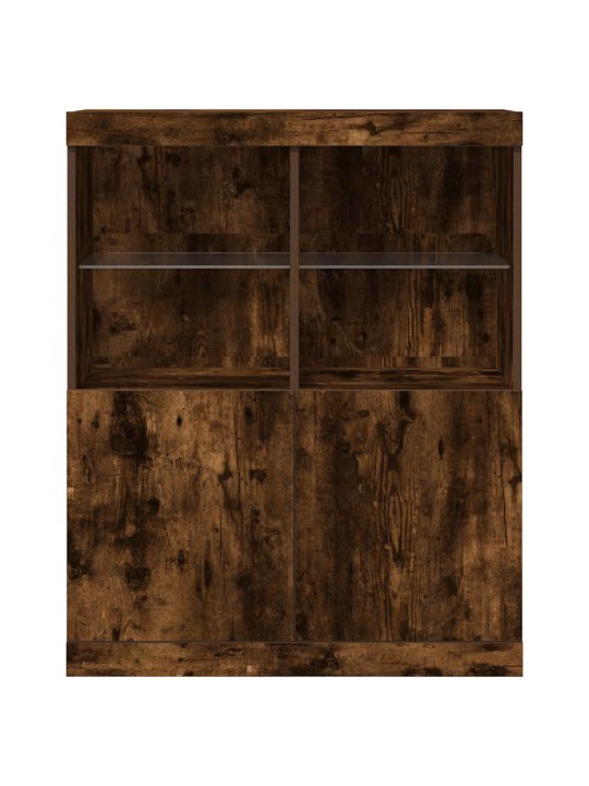 Příborník kouřový dub 81x37x100 cm kompozitní dřevo