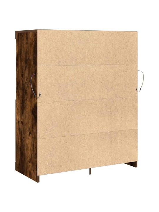 Příborník kouřový dub 81x37x100 cm kompozitní dřevo