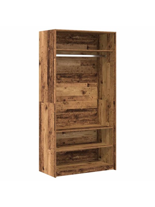 Šatní skříň old wood 100 x 50 x 200 cm kompozitní dřevo
