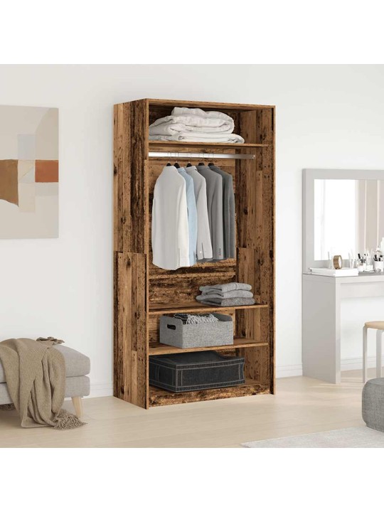 Šatní skříň old wood 100 x 50 x 200 cm kompozitní dřevo
