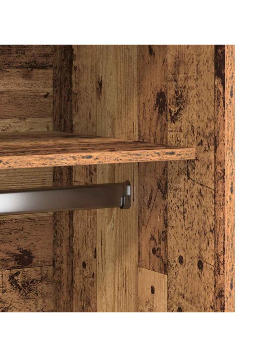 Šatní skříň old wood 100 x 50 x 200 cm kompozitní dřevo
