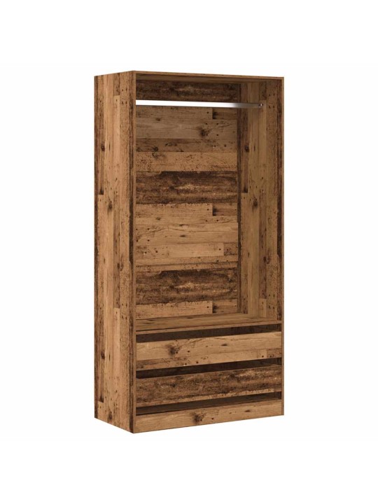 Šatní skříň old wood 100 x 50 x 200 cm kompozitní dřevo